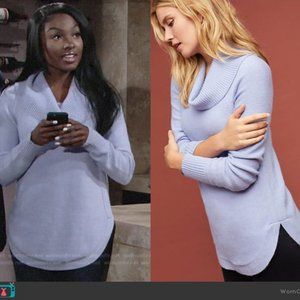 Anthropologie Moth Women's XS Cowl Neck Sweater Lavender